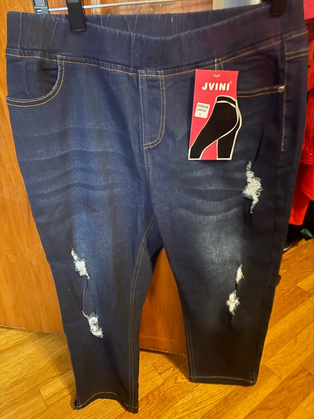 BRAND NEW ❤️JVINI Navy Blue Stretch Capri Jeggings with Tag